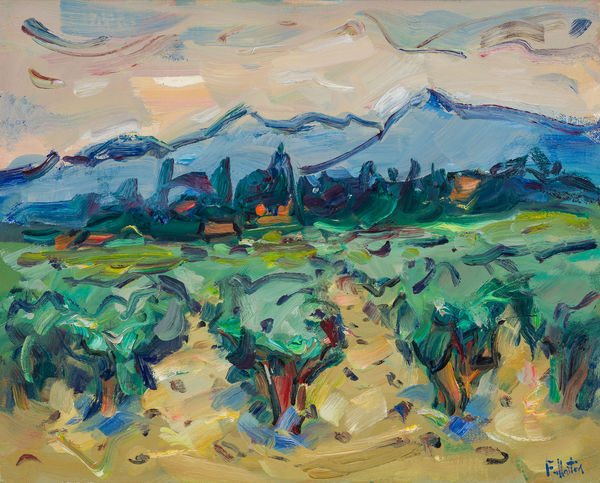 James Fullarton Landscape, France Oil on linen 16 x 20 " 40.6 x 50.8 cm