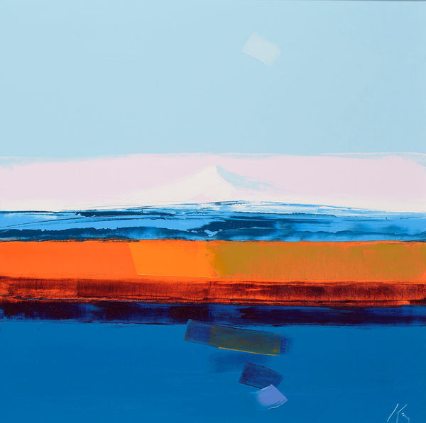 Peter King Autumn Light, Ben Ledi Oil on canvas 27.5 x 27.5 "