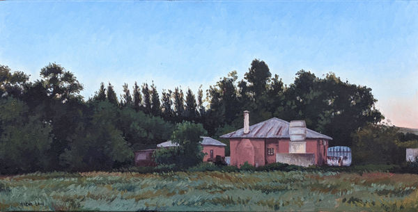 Arend Louw Redelinghays at Twilight Oil on board 15 x 30 "