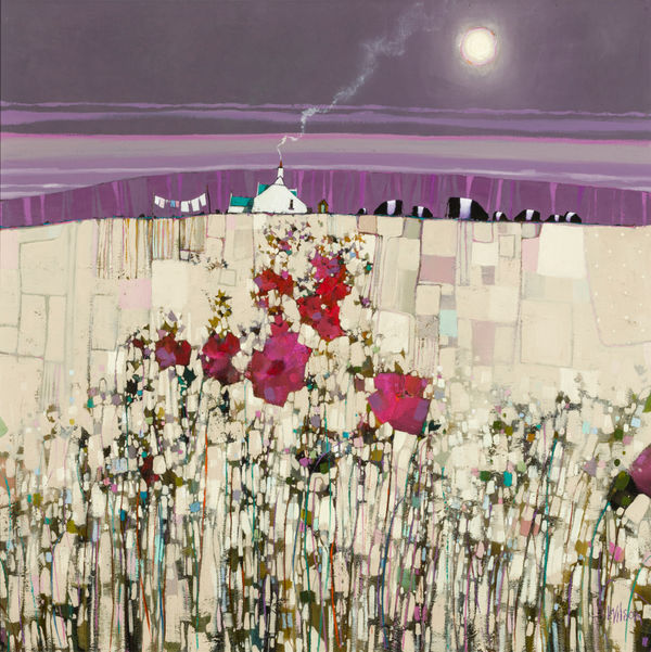 Gordon Wilson Moonbathing Belties, Killearn Oil on Belgian linen 40 x 40 "