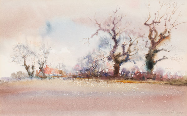 Ian Armour-Chelu Trees in Winter, 1989 Watercolour 8.5 x 13 "