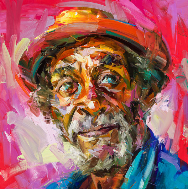 Paul Wright My Patois Oil on linen 40 x 40 "