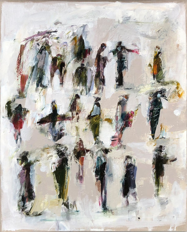 Ben Lowe People Watching, 2021 Oil on linen 43 x 36 "