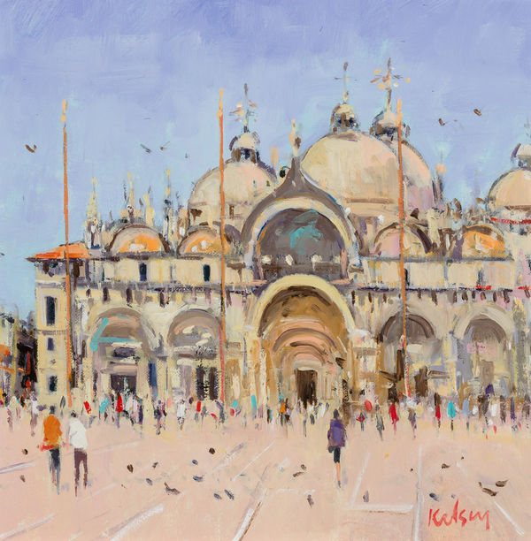 Robert Kelsey DA MUniv PAI FRSA San Marco, Summer Light Oil on linen 12 x 12 "