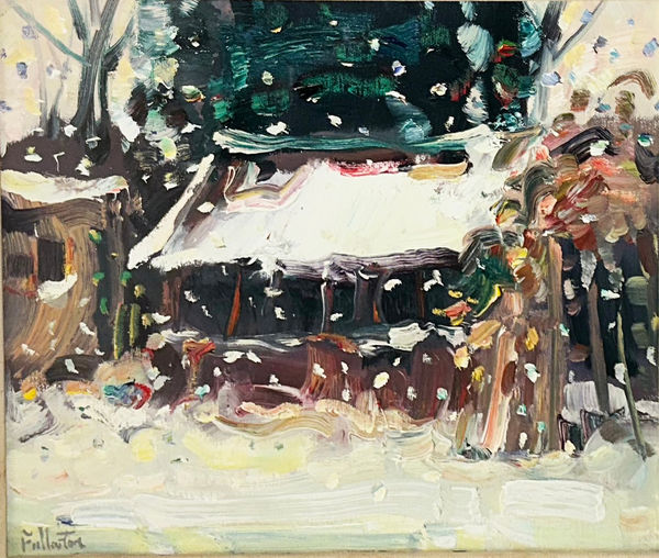 James Fullarton Snow in Winter Oil on board 10 x 12 " 25.4 x 30.5 cm