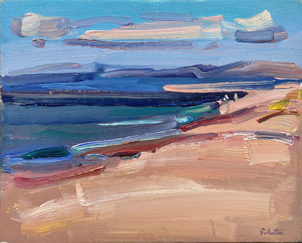 James Fullarton Beach, Ardrossan Oil on board 10 x 12 " 25.4 x 30.5 cm