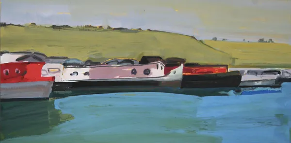 Mhairi McGregor PAI RSW, Narrowboats, Forth and Clyde Canal