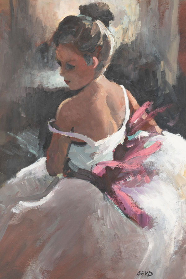 Sherree Valentine-Daines The Ballerina Oil on board 12 x 8 "
