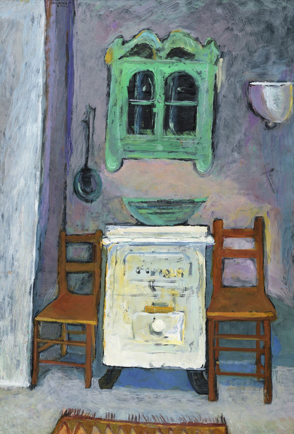 Naomi Alexander ROI Aunt Mary's Old Oven Oil on board 38 x 26 "