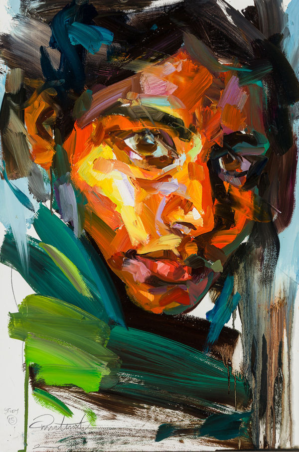 Paul Wright Study 15 Oil on paper 28 x 20 "