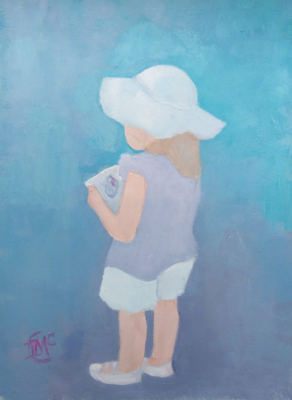 Irene McCann Another Day in the Park Oil on board 10 x 8 "