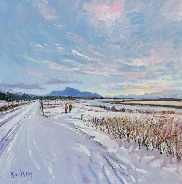 Robert Kelsey DA MUniv PAI FRSA Winter Morning, Ardnamurchan Oil on board 14 x 14 "