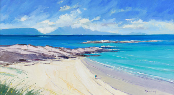 Robert Kelsey DA MUniv PAI FRSA From the Dunes, Arisaig Oil on linen 16 x 28 "