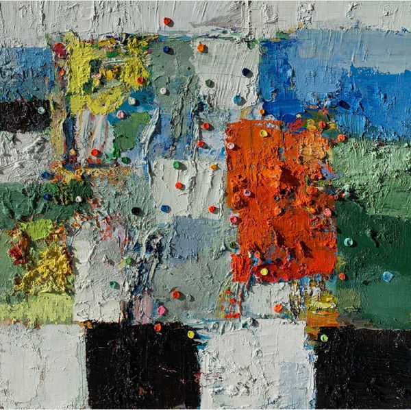 Michael Adamson Spinning Wheel Oil on canvas 50 x 50 " 127 x 127 cm