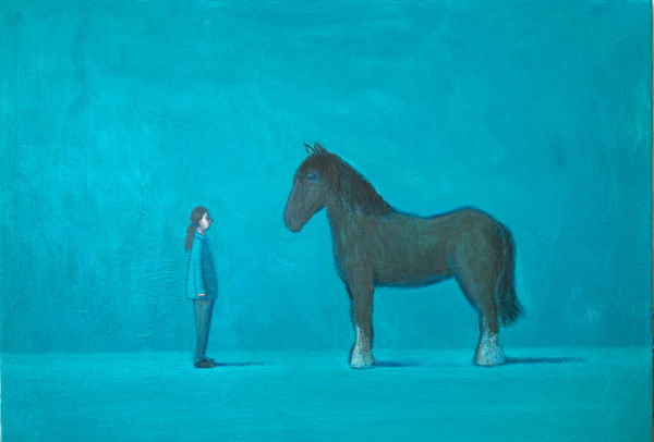 Stuart Buchanan Horse Dream Oil on board 20 x 28 "