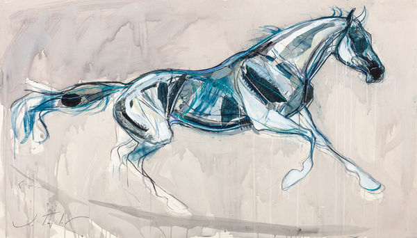 Jo Taylor Dark Charm Mixed media on paper 33.5 x 59 "