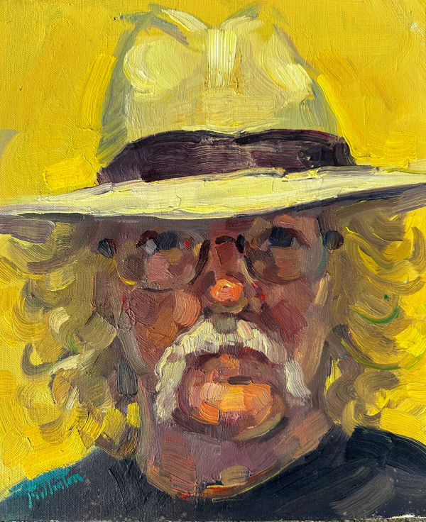James Fullarton Self Portrait Oil on board 12 x 10 " 30.5 x 25.4 cm