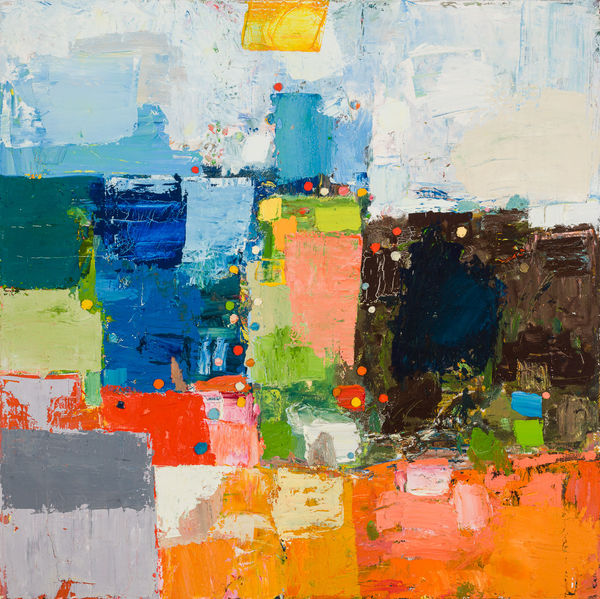 Michael Adamson Sheerness Road Oil on canvas 50 x 50 " 127 x 127 cm