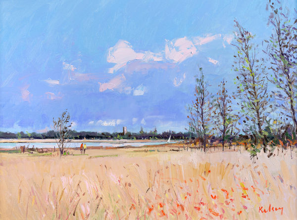 Robert Kelsey DA MUniv PAI FRSA Clouds over Iken Oil on linen 18 x 24 "