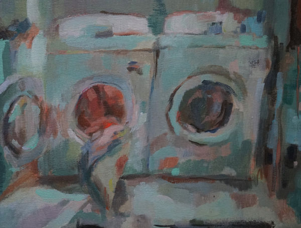 Ella Shepard Twisted Mess Oil on canvas 9 x 12 "