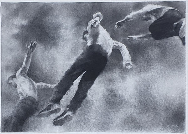 Patsy McArthur Into The Mystery Charcoal on paper 23.5 x 32 "