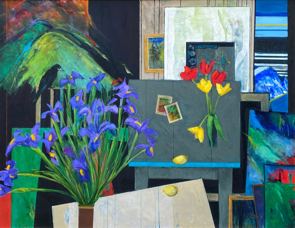 Liz Knox DA (Edin) PAI PPAI The Watcher Oil on linen 32 x 40 "