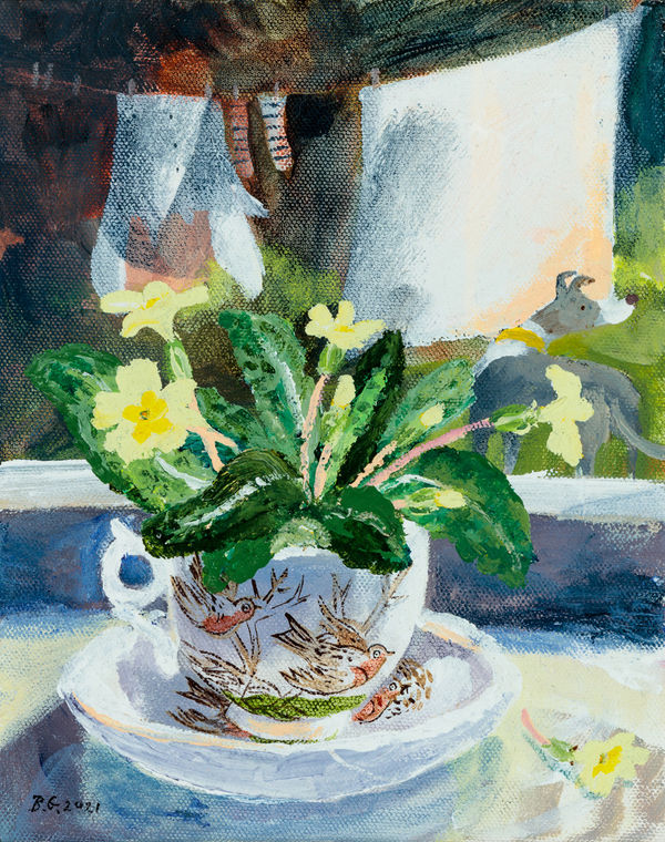 Brita Granström Cold Spring, 2021 Acrylic on canvas 10 x 8 "