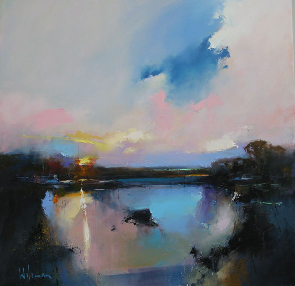 Peter Wileman FROI RSMA FRSA At the End of the Day Oil on canvas 39.5 x 39.5 "