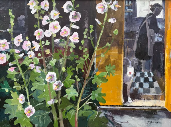 Brita Granström The Yellow Door Acrylic on canvas 23.5 x 31.5 "