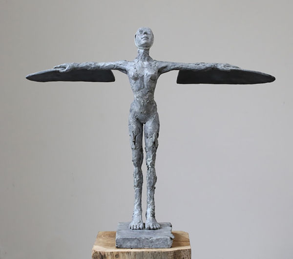 Carol Peace Plain Girl (ed.9/25) Bronze 21.5 x 25 x 10 "