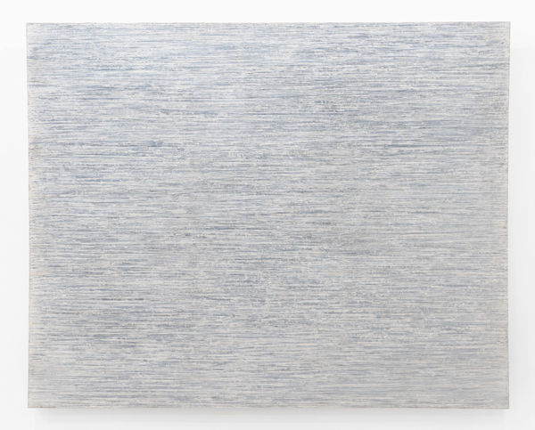 Park Seo-Bo Ecriture No. 105-74, 1974 Graphite and oil on canvas 51 1/8 x 63 7/8 in 129.9 x 162.2 cm 100HO