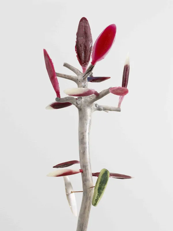 Minouk Lim (b. 1968) Crescendo, 2022 Wood cane, polyurethane resin, epoxy resin, metal plate Dimensions: 81 7/8 x 15 3/4 x 13 inches 208 x 40 x 33 cm