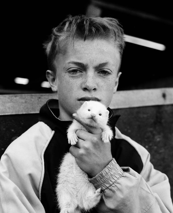 Chris Steele-Perkins, Boy with ferret, County Durham, 2002