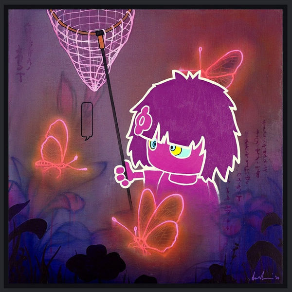 Tom Lewis, Artist, Glasswing, Neon, Pink, Red, Turner Art Perspective, Essex Chelmsford Art Gallery