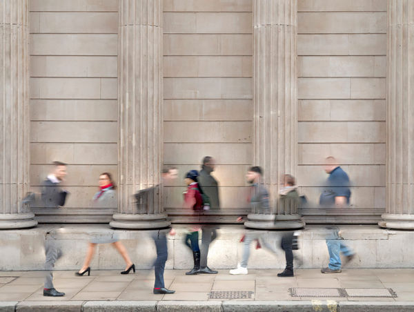 Daniel Sambraus, Street Scene - Bank of England I, 2020