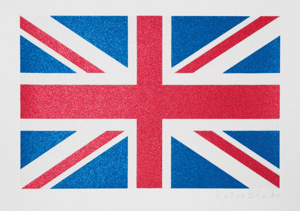 Sir Peter Blake glitter small Union Jack Flag