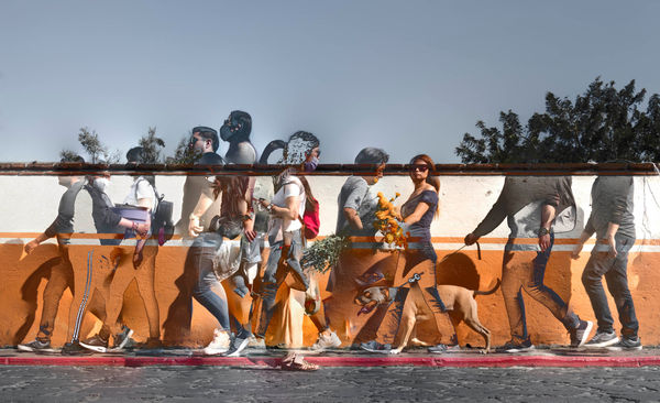 People walking in Mexico