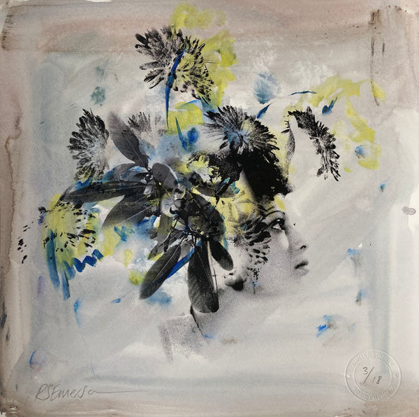 Rosie Emerson British artist hand finished works Hollywood actress blue pink purple