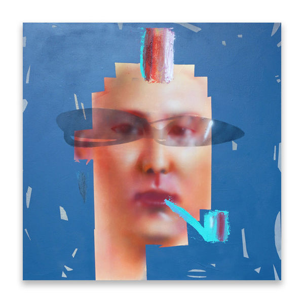 Jongmin Joy Kim Crypto-Punks, 2022 Mixed media on canvas 90 x 90 cm