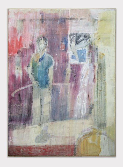 Nick Jensen Girl with a bird, 2022 Oil and mixed media on linen 190 x 140 cm