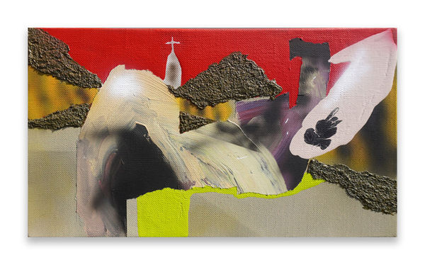 Jongmin Joy Kim Blue Hour 2, 2022 Mixed media on canvas 19 x 33.4 cm