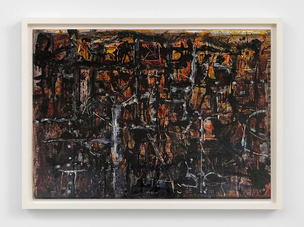 Clyde Hopkins, CNAA Black etc., 1988, oil on gesso on Heritage paper, 64 x 90 cm (25 1/4 x 35 3/8 in.)