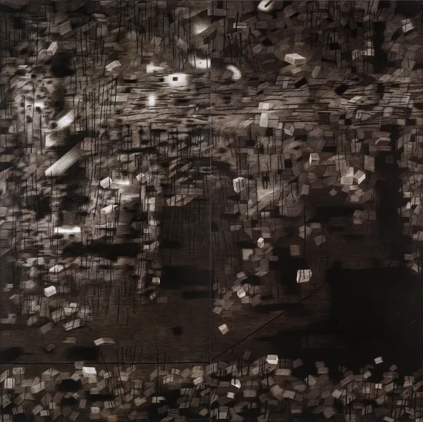 Rameshwar Broota, Untitled (diptych), 2023