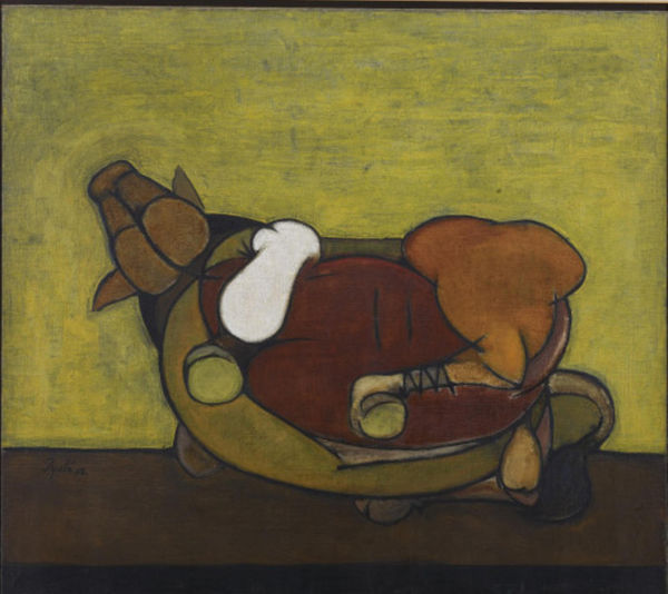 Tyeb Mehta, The Trussed Bull, 1956