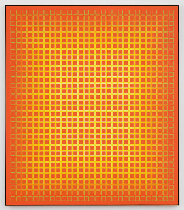 Optical abstraction in orange and yellow