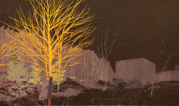 Andrew Mackenzie, Dusk Barn, Orange, 2025