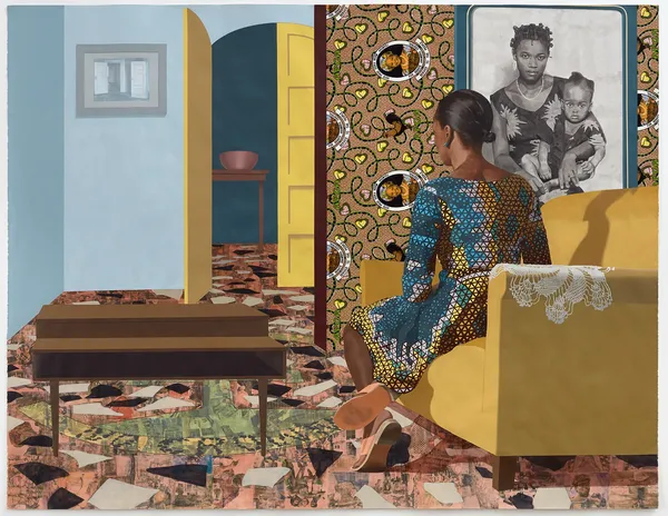 Njideka Akunyili Crosby, Mother and Child, 2016