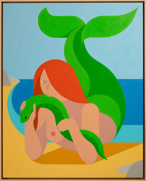 Leonhard Hurzlmeier, Mermaid with Eel, 2023