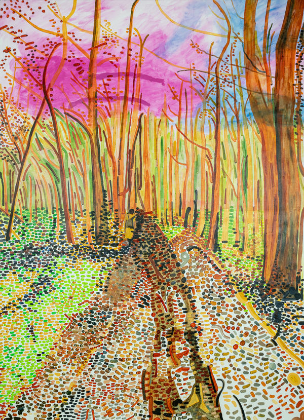 Phill Hopkins, Figure on a Muddy Path near the Quary, 2023