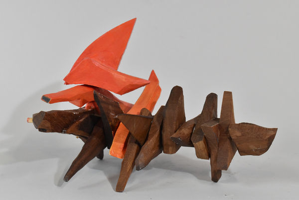 Marie-Thérèse Ross I never go far, 2024 Wood 17 x 30 x 17 cm Signed and dated